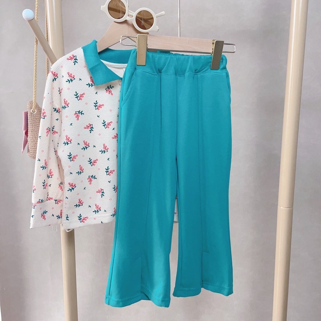 Setelan Anak 4th - 10th Set Anak Perempuan Blouse + Celana Cutbray Panjang - Image 4