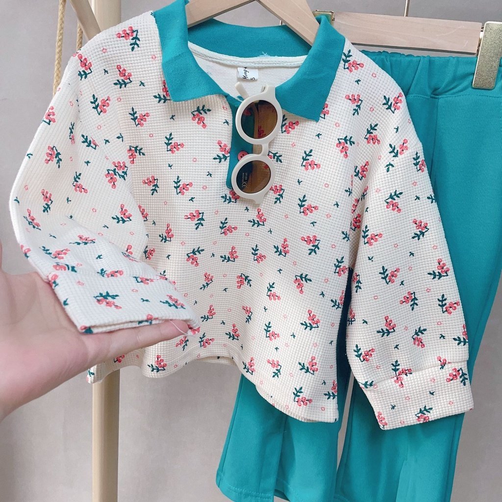Setelan Anak 4th - 10th Set Anak Perempuan Blouse + Celana Cutbray Panjang - Image 3